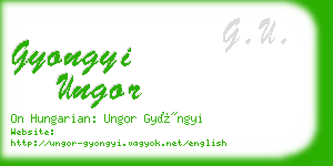 gyongyi ungor business card